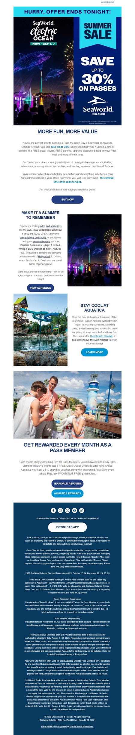邮件模板创意 Seaworld Orlando 505