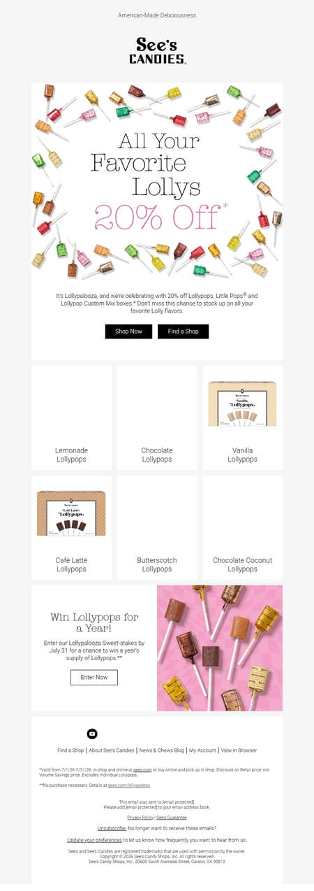 邮件模板创意 Sees Candies 414