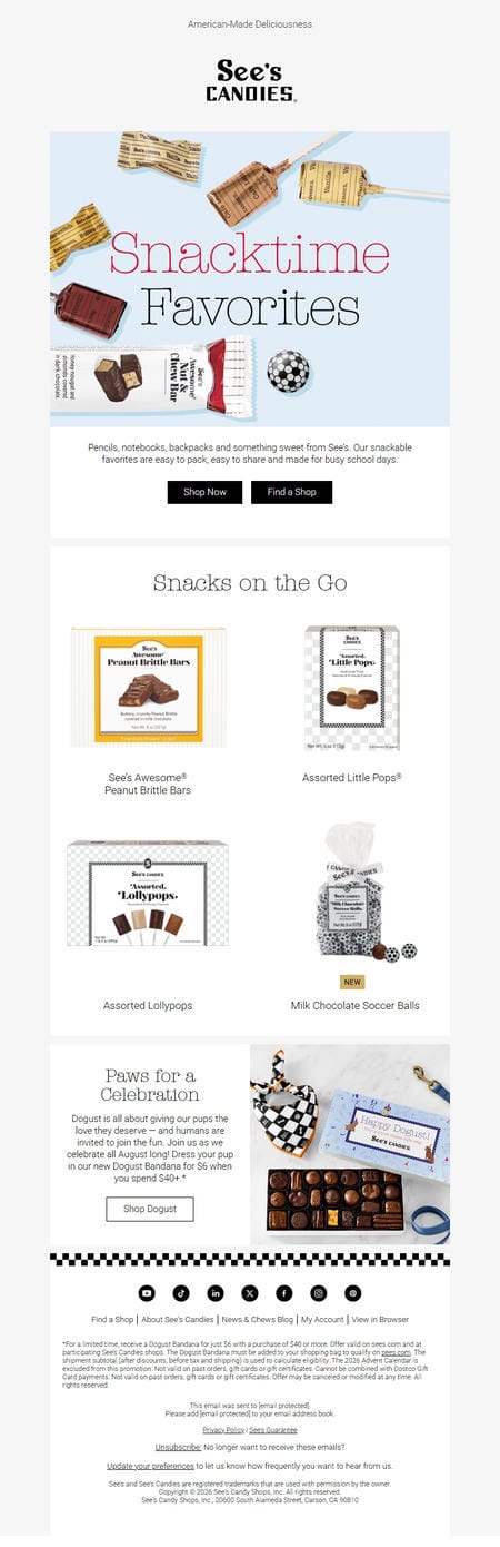 邮件模板创意 Sees Candies 427