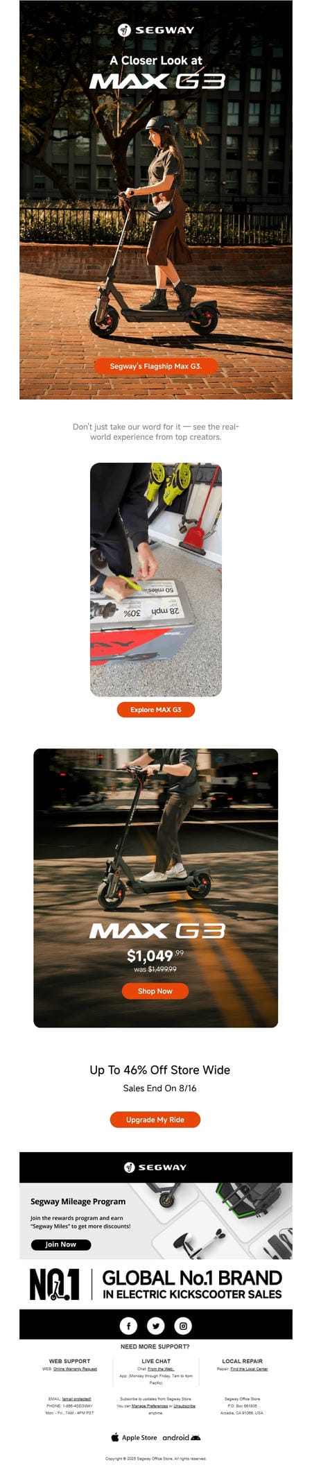 邮件模板创意 Segway Official Store 14