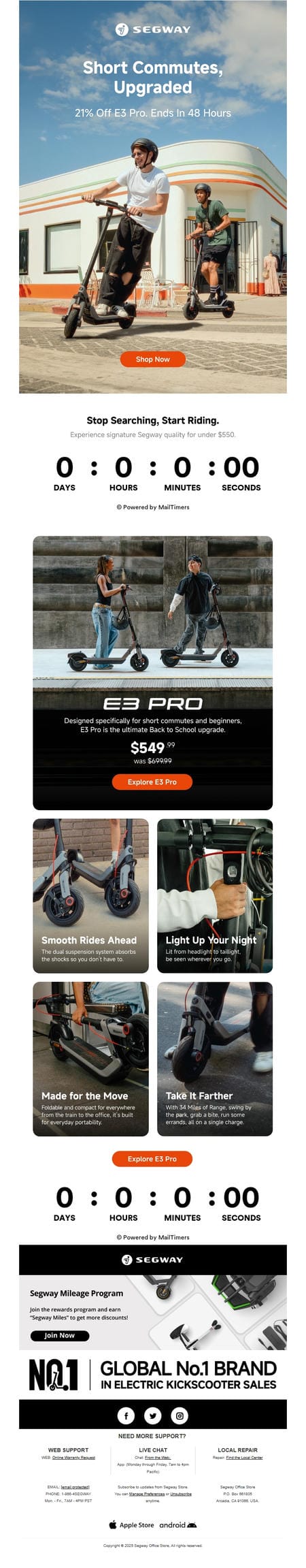 邮件模板创意 Segway Official Store 15