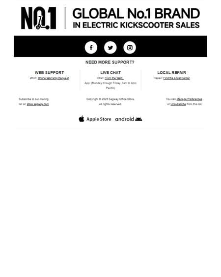 邮件模板创意 Segway Official Store 16