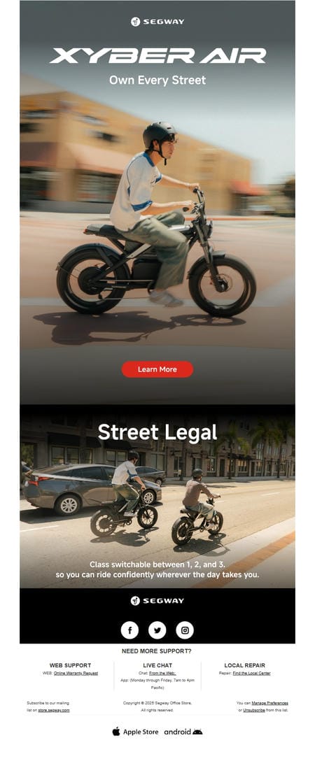 邮件模板创意 Segway Official Store 19