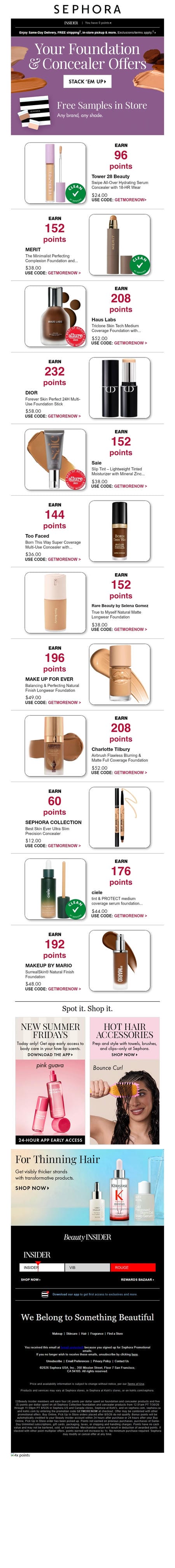邮件模板创意 Sephora Insider 59