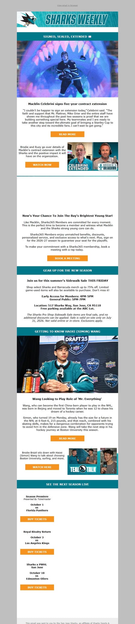 邮件模板创意 Sharks Weekly 58