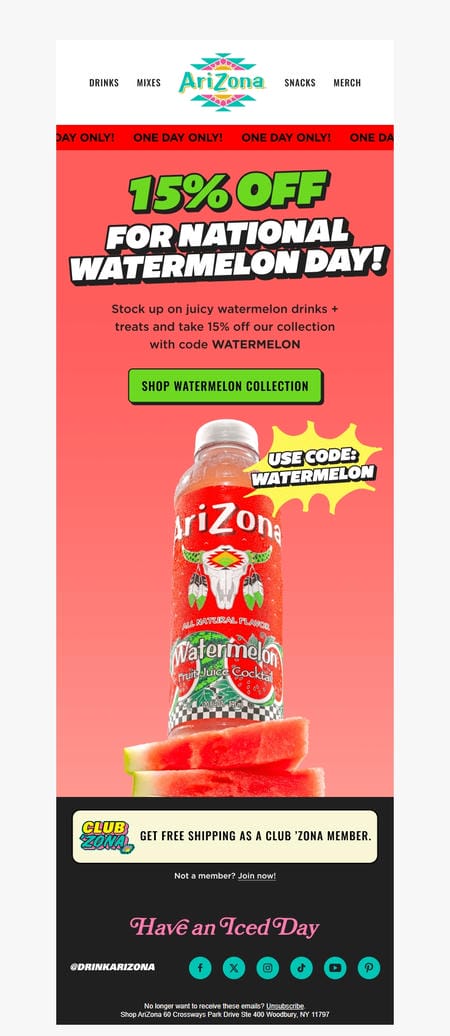 邮件模板创意 Shop Arizona 96