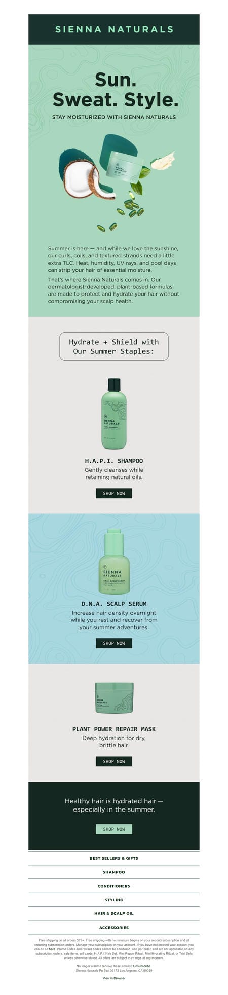 邮件模板创意 Sienna Naturals 86