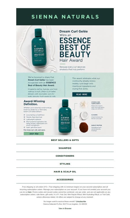 邮件模板创意 Sienna Naturals 87