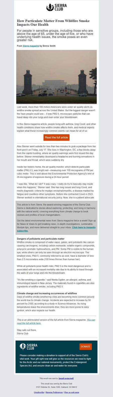 邮件模板创意 Sierra Club 28