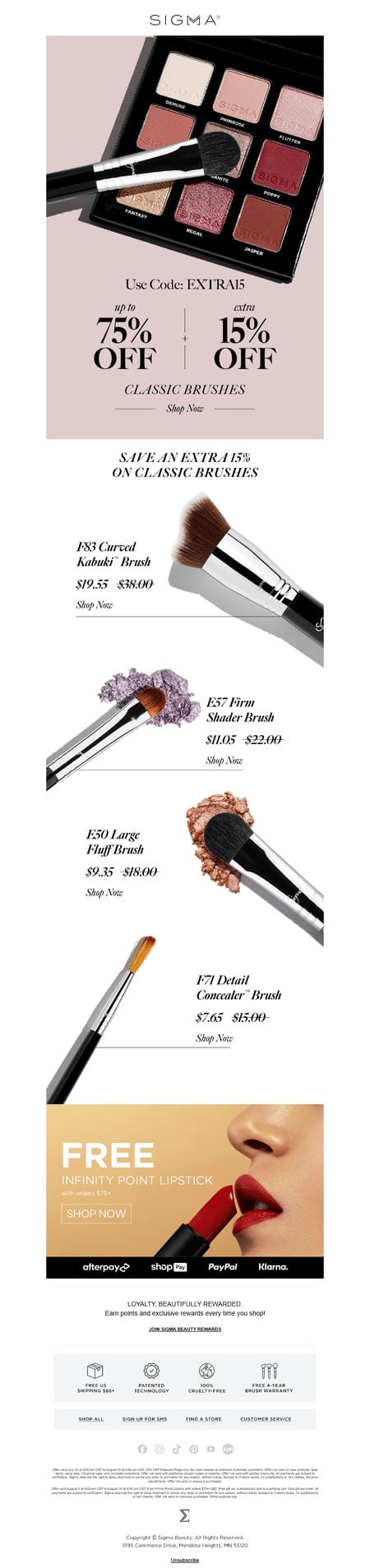 邮件模板创意 Sigma Beauty 598