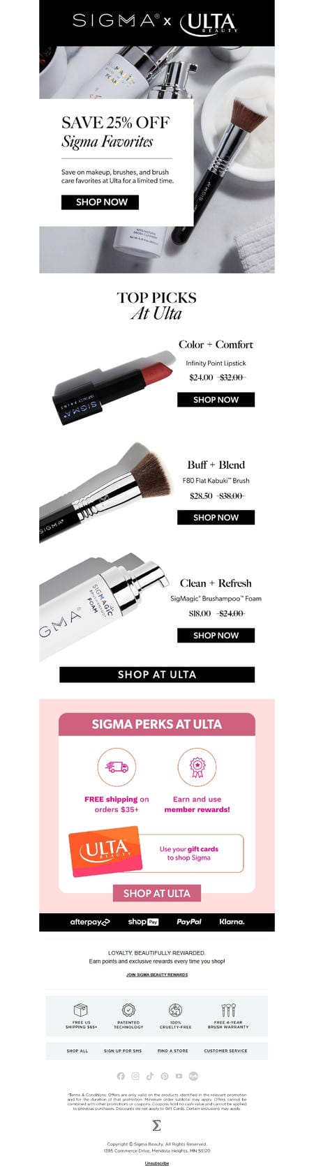 邮件模板创意 Sigma Beauty 599