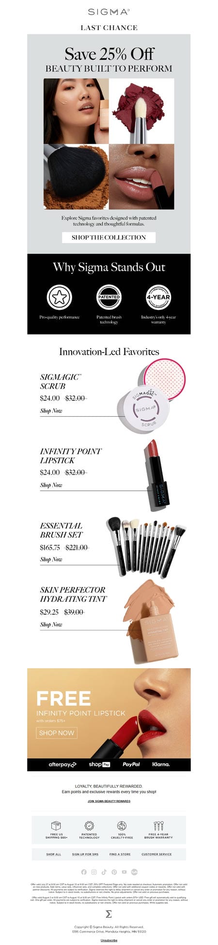 邮件模板创意 Sigma Beauty 608
