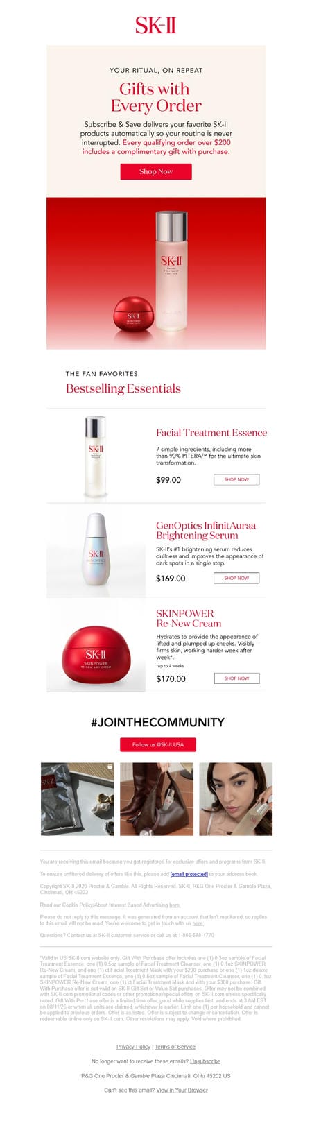 邮件模板创意 Sk Ii 199