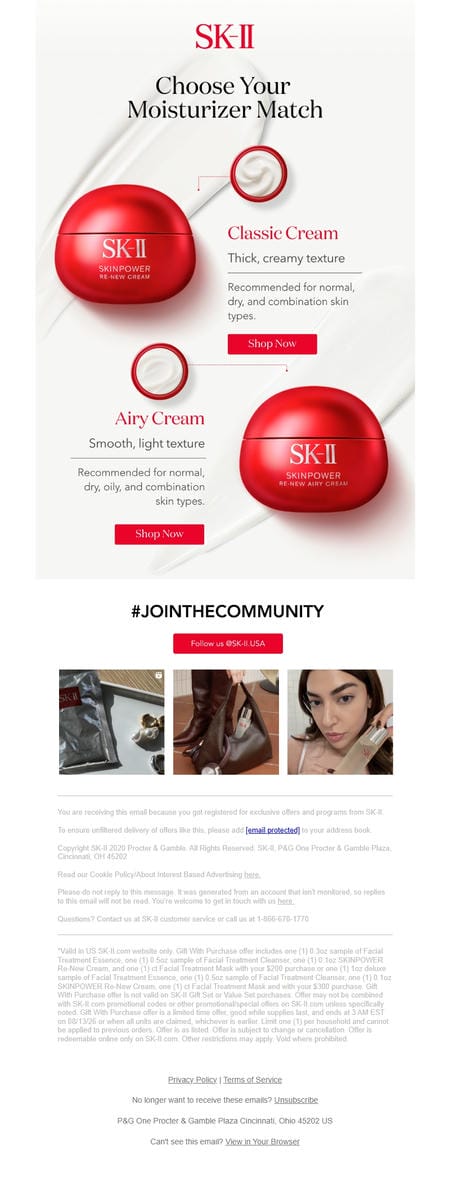 邮件模板创意 Sk Ii 201