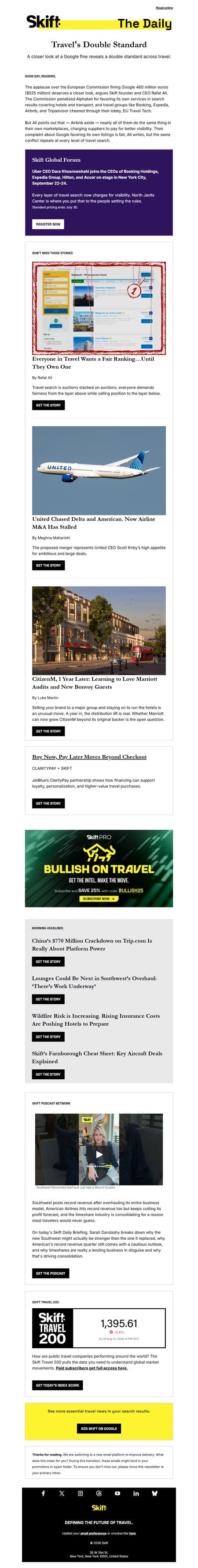 邮件模板创意 Skift Newsletters 37