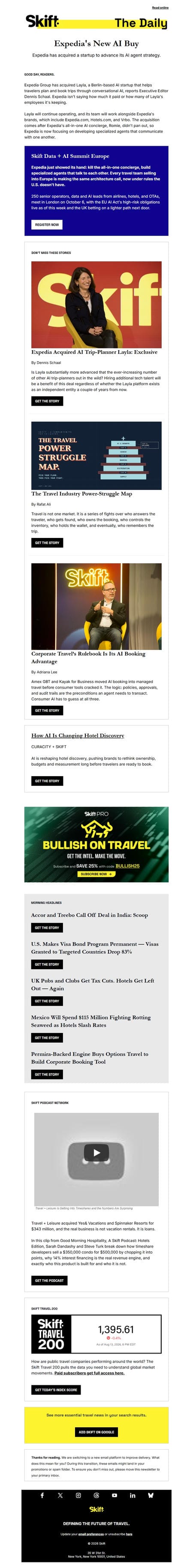 邮件模板创意 Skift Newsletters 39