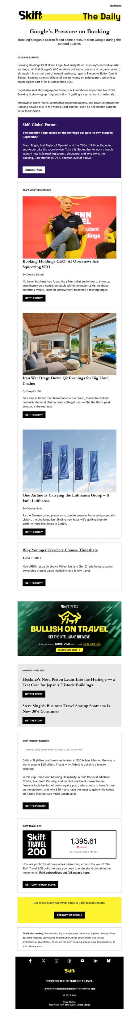 邮件模板创意 Skift Newsletters 41