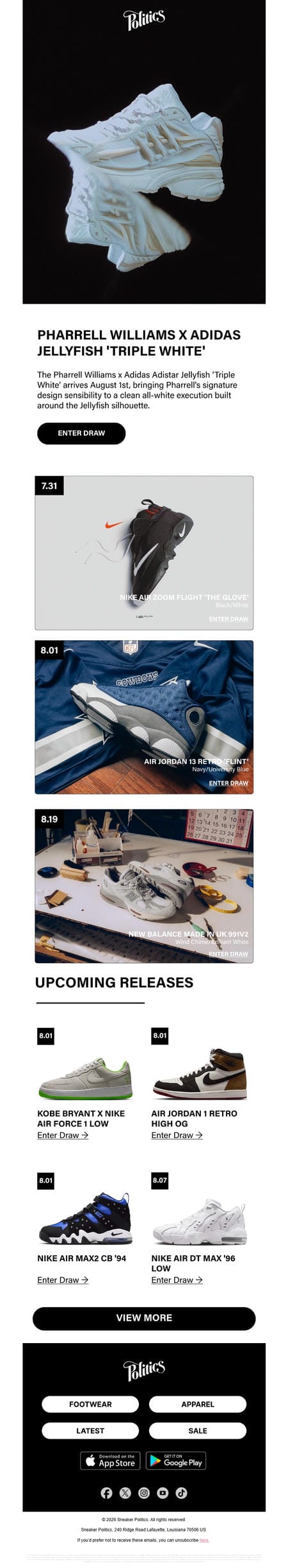 邮件模板创意 Sneaker Politics 128