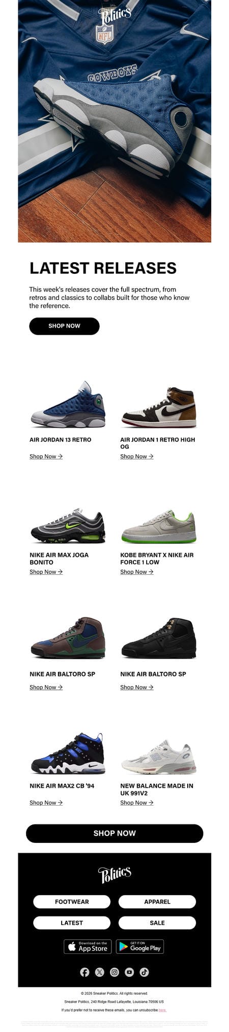 邮件模板创意 Sneaker Politics 130