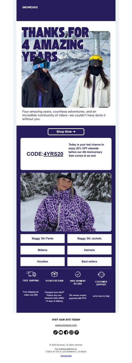 邮件模板创意 Snowears 100