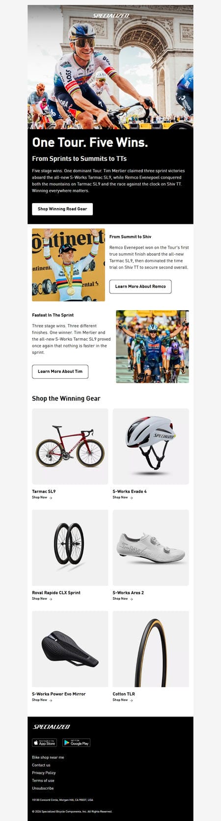 邮件模板创意 Specialized Bicycle Components 42