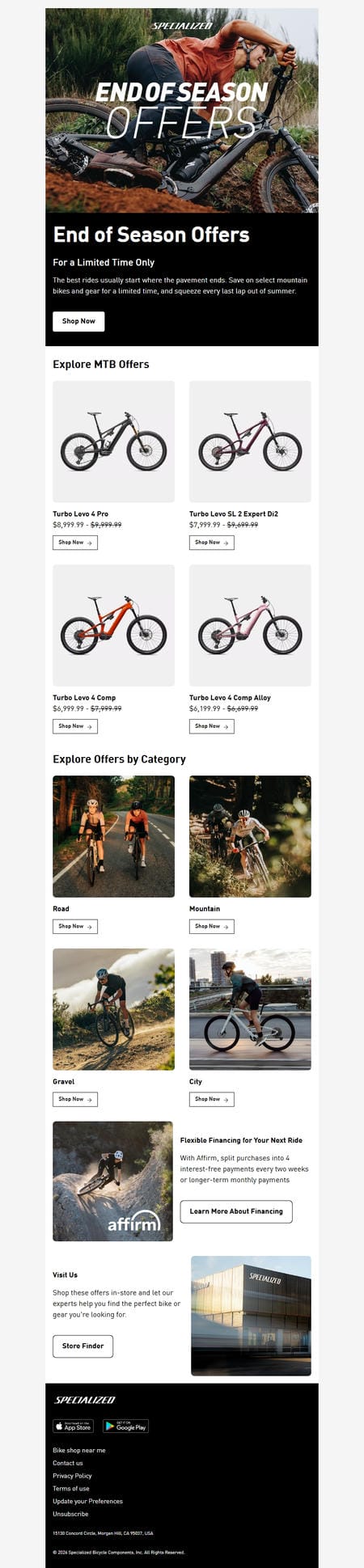 邮件模板创意 Specialized Bicycle Components 44