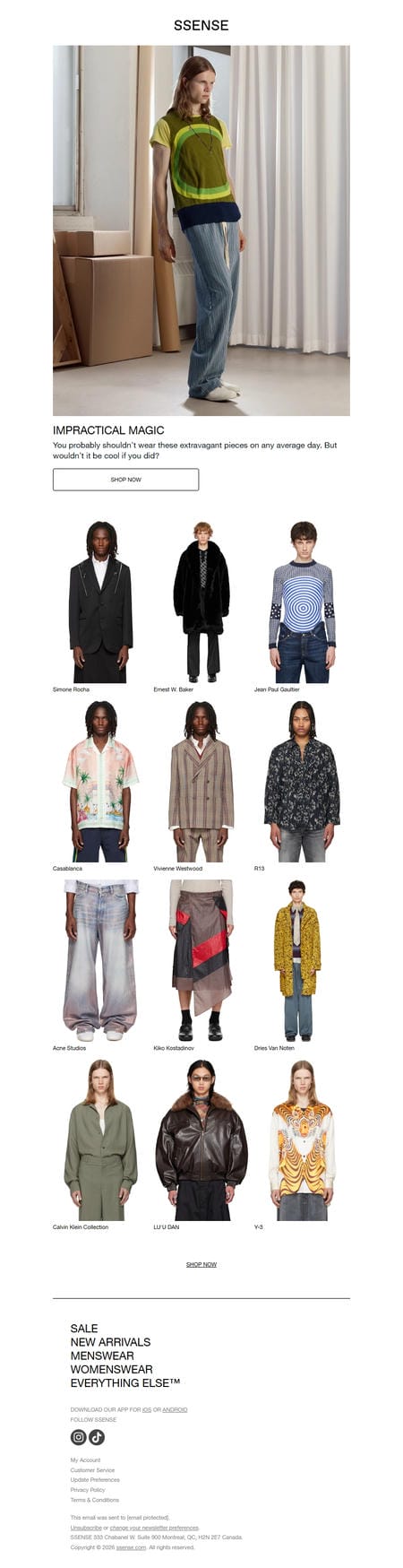 邮件模板创意 Ssense 130