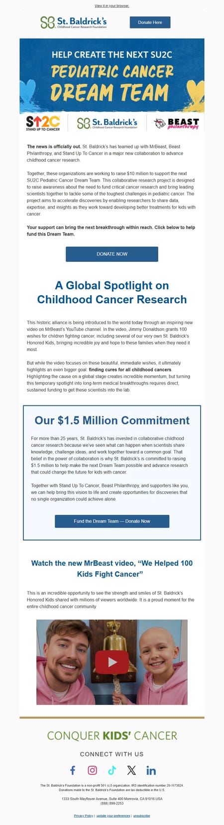 邮件模板创意 St Baldricks Foundation 19
