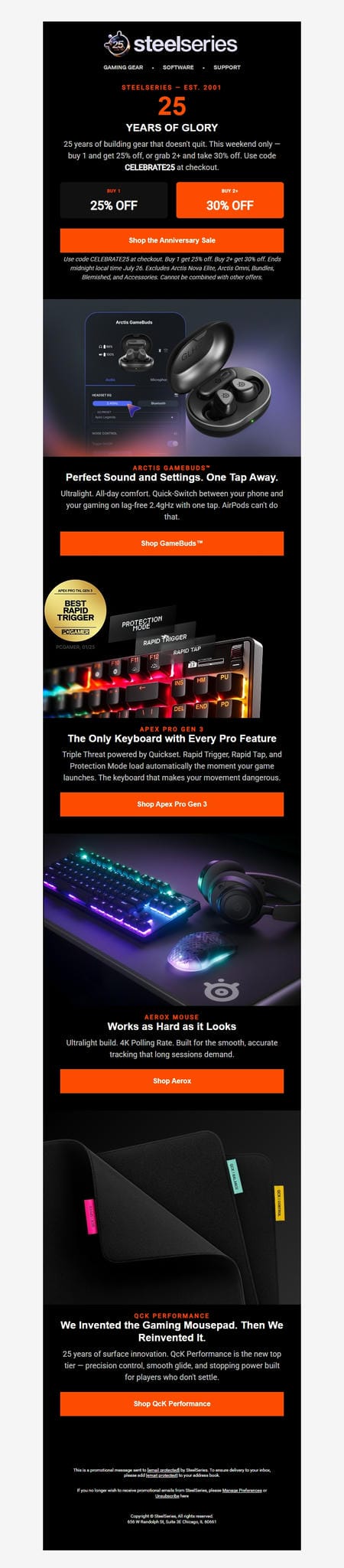 邮件模板创意 Steelseries 16