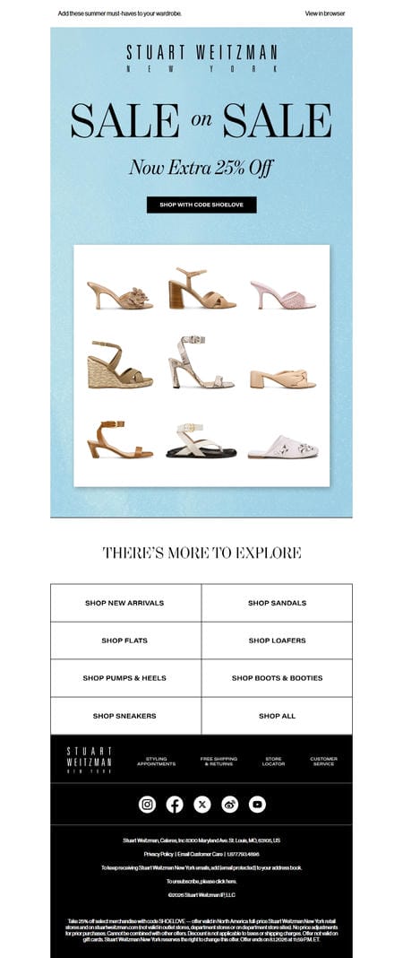 邮件模板创意 Stuart Weitzman 381