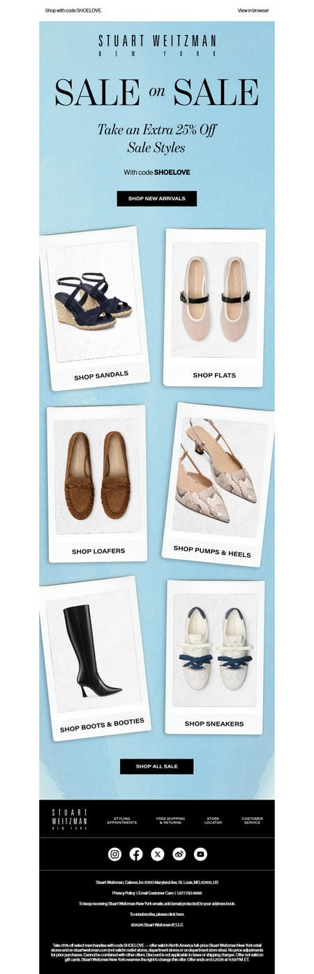 邮件模板创意 Stuart Weitzman 382