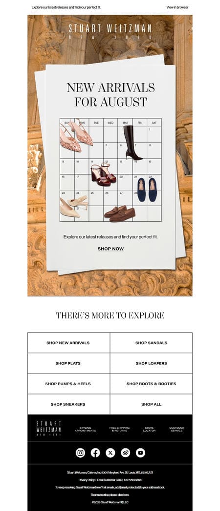 邮件模板创意 Stuart Weitzman 385