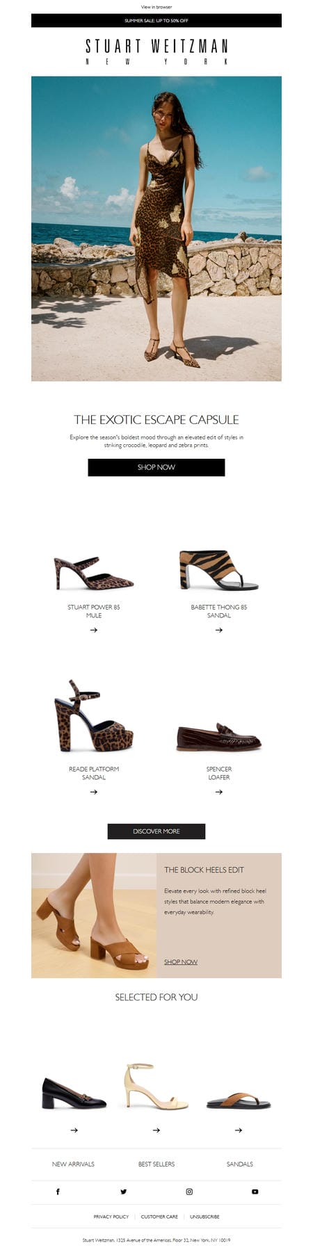 邮件模板创意 Stuart Weitzman Europe 148
