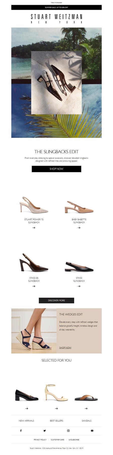 邮件模板创意 Stuart Weitzman Europe 150