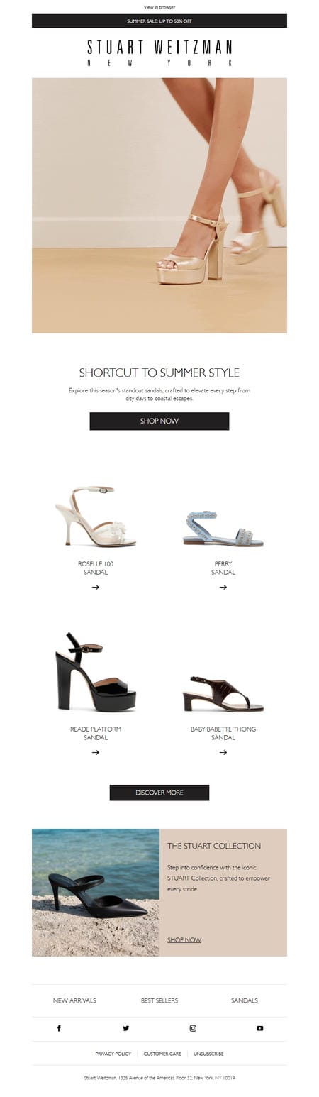 邮件模板创意 Stuart Weitzman Europe 151