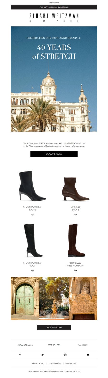 邮件模板创意 Stuart Weitzman Europe 155
