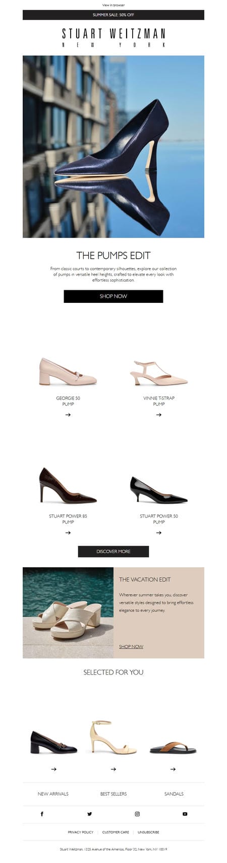 邮件模板创意 Stuart Weitzman Europe 157