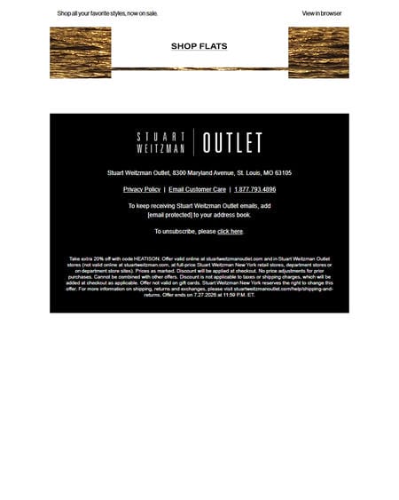 邮件模板创意 Stuart Weitzman Outlet 8