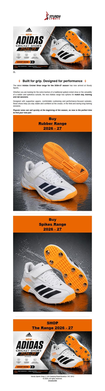 邮件模板创意 Sturdy Sports 37