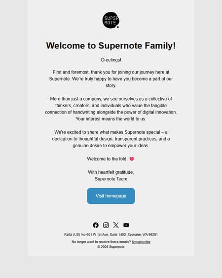 邮件模板创意 Supernote