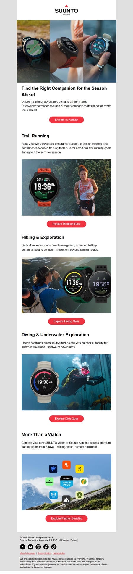 邮件模板创意 Suunto 24