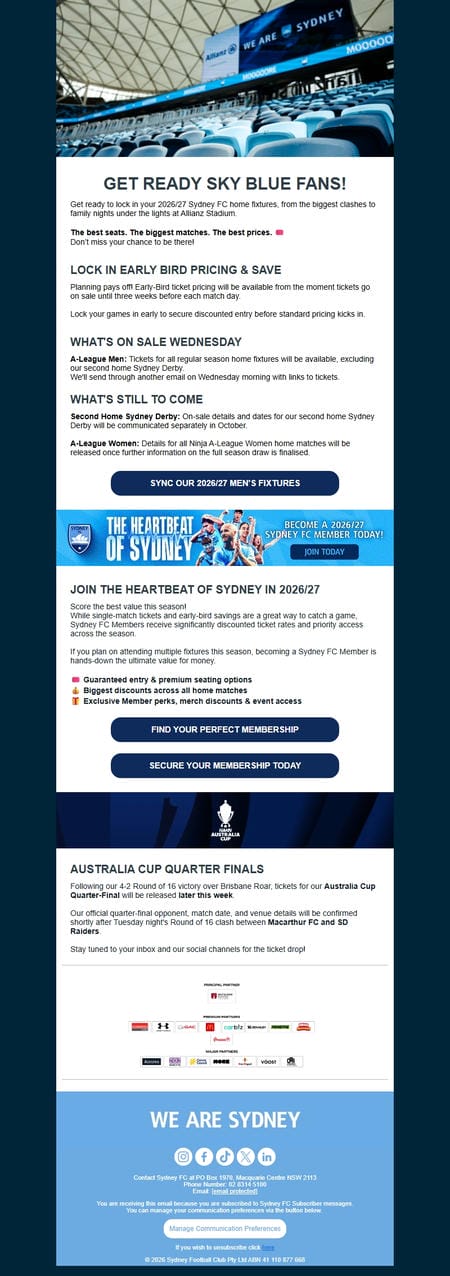 邮件模板创意 Sydney Fc 68