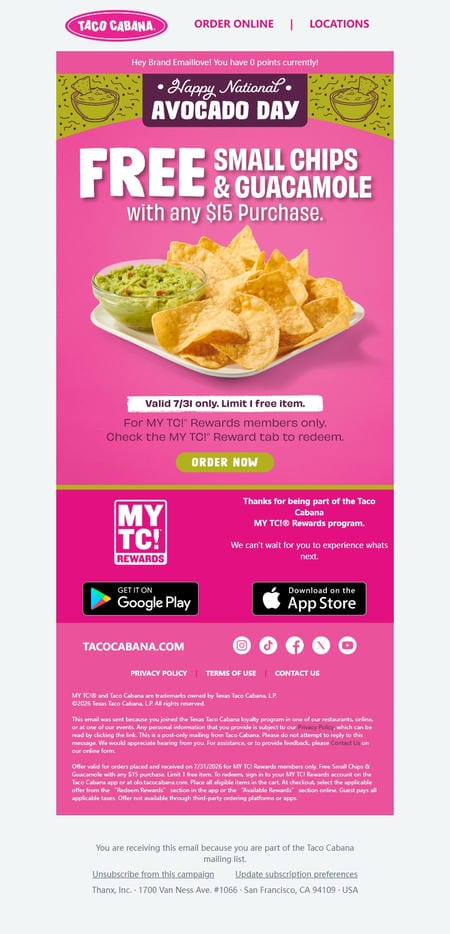 邮件模板创意 Taco Cabana 30