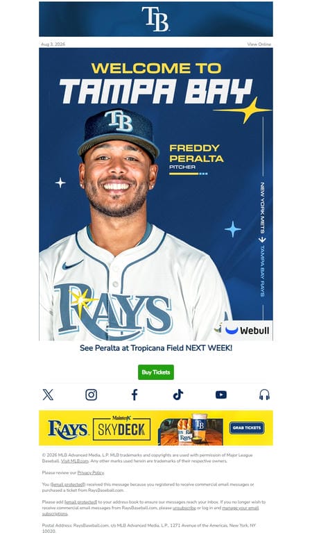 邮件模板创意 Tampa Bay Rays 56