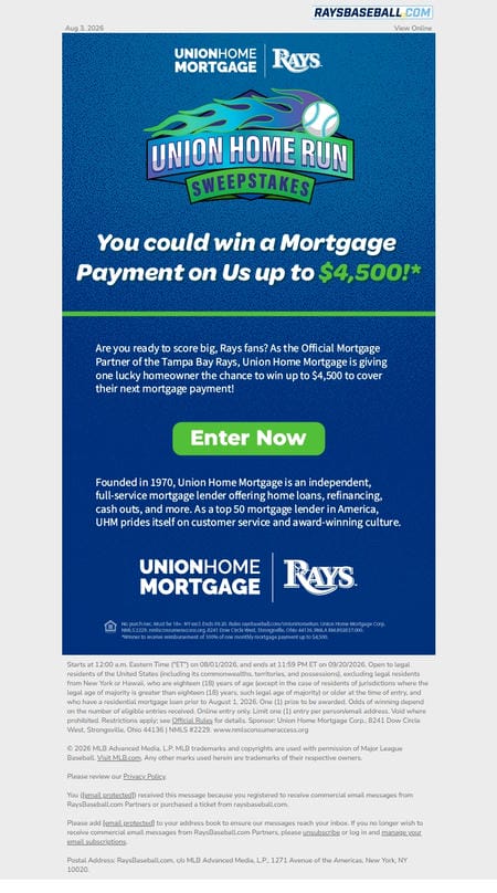 邮件模板创意 Tampa Bay Rays Partners 11