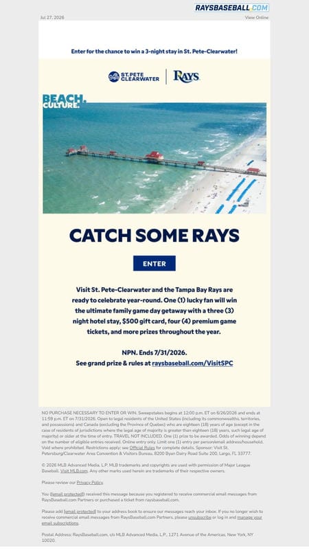 邮件模板创意 Tampa Bay Rays Partners 9