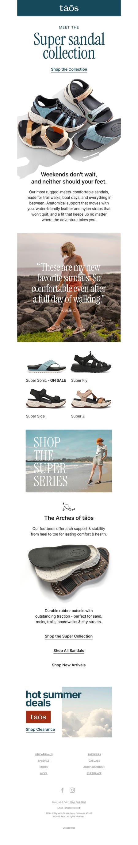 邮件模板创意 Taos Footwear 139