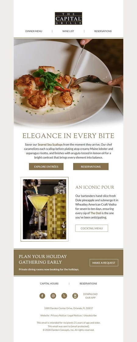 邮件模板创意 The Capital Grille 6