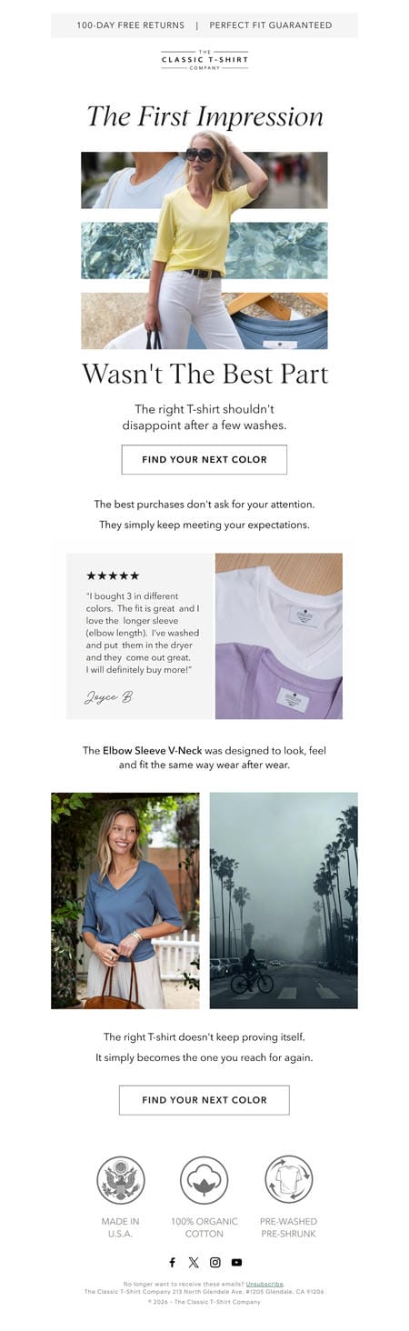 邮件模板创意 The Classic T Shirt Company 25