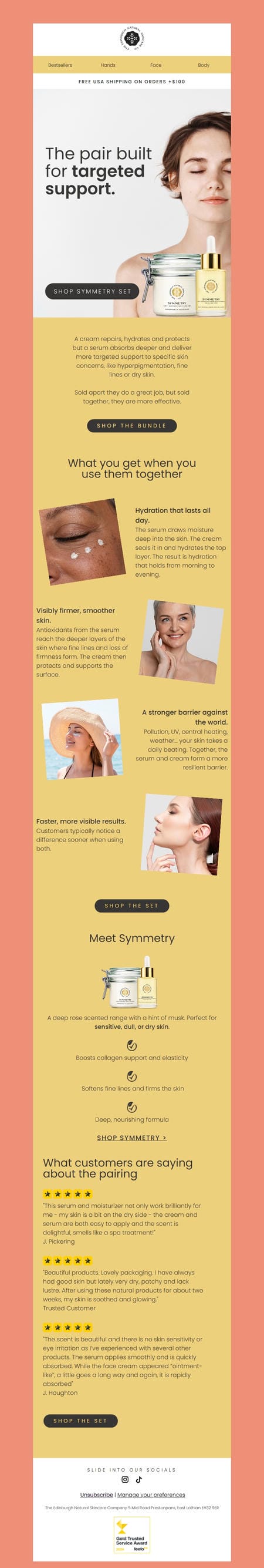 邮件模板创意 The Edinburgh Natural Skincare Company 93